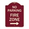 Signmission No Parking Fire Zone W/ Right Arrow Heavy-Gauge Aluminum Sign, 24" x 18", BU-1824-23617 A-DES-BU-1824-23617 - alternate 1
